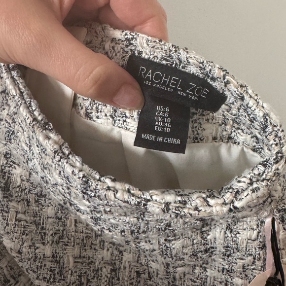 Textured Gray Tweed Mini Skirt - Rachel Zoe - Picture 5 of 5